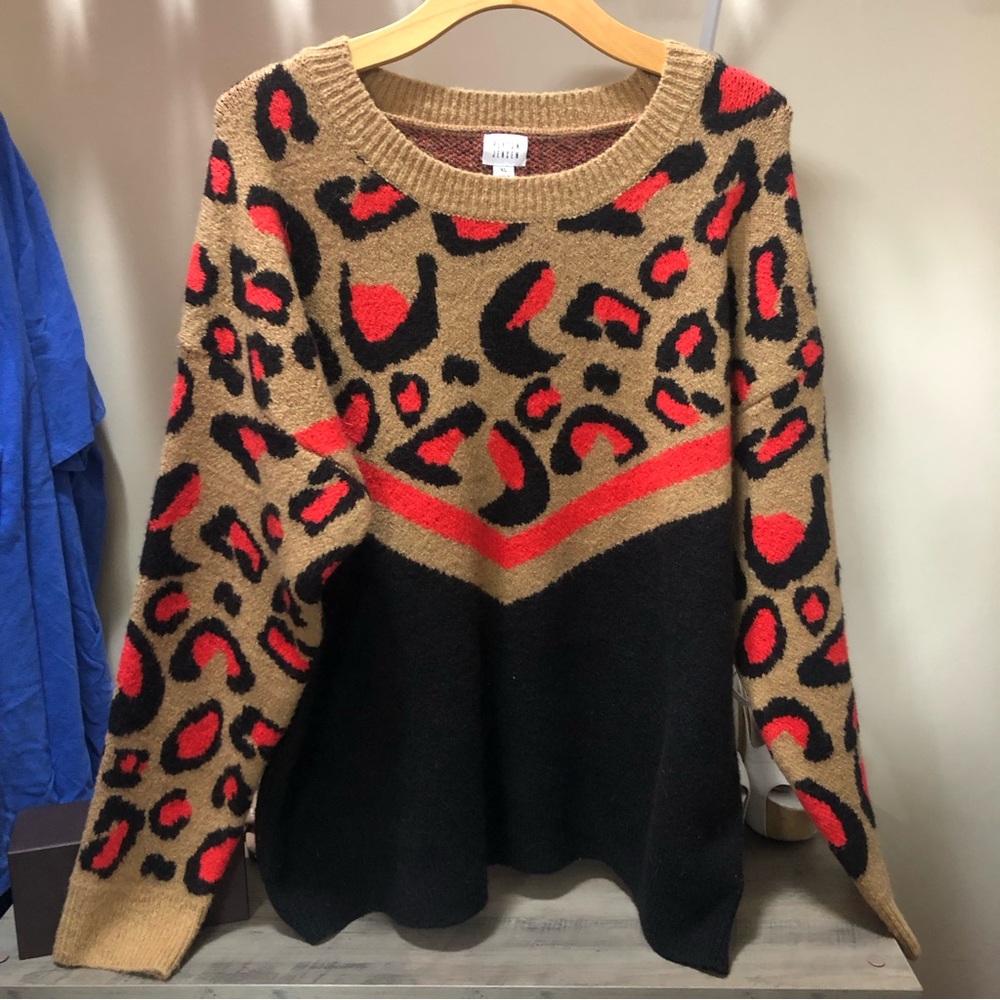 Cheetah Geometric Sweater